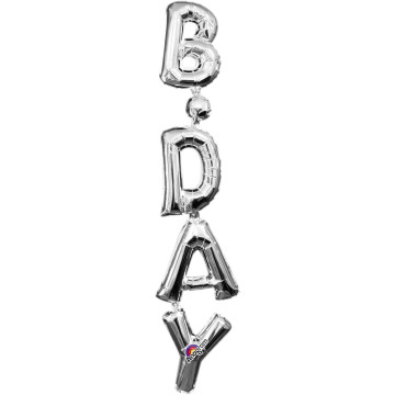 Ballon Forme B. Day vertical argent 20 x 96 cm