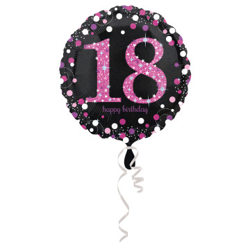 Ballon Sparkling Celebration rose Birthday 18  ans