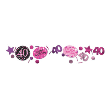 Confettis Sparkling Celebration rose 40 ans 34 gr