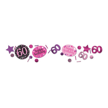 Confettis Sparkling Celebration rose 60 ans 34 gr