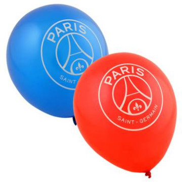 Lot de 11 ballons PSG en latex coloris assortis