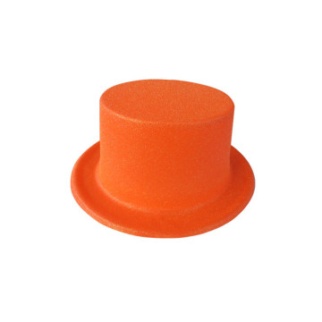 Chapeau haut de forme enfant orange fluo
