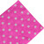 Lot de 20 serviettes jetables roses pois blancs en papier 33 x 33 cm Lot de 20 serviettes jetables roses pois blancs en papier 33 x 33 cm