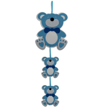 Guirlande ourson bleu garçon 85 cm
