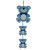 Guirlande ourson bleu garçon 85 cm Guirlande ourson bleu garçon 85 cm