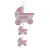 Guirlande landau rose fille 85 cm Guirlande landau rose fille 85 cm
