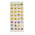Planche de stickers Smiley multicolores D 2 cm