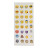 Planche de stickers Smiley multicolores D 2 cm Planche de stickers Smiley multicolores D 2 cm