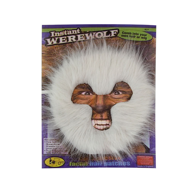 Masque Loup-garou Demi-visage En PU - Réaliste, Pour Halloween, Cosplay - Taille Unique, Sangle élastique