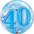 Ballon Bubble anniversaire 30 ans Etoile bleu 55 cm