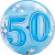 Ballon Bubble anniversaire 40 ans Etoile bleu 55 cm