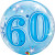 Ballon Bubble anniversaire 50 ans Etoile bleu 55 cm