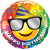 Ballon Happy Birthday Smiley 45 cm