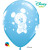 Lot de 6 ballons Bleu bébé Mickey en latex 30 cm