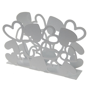 Porte-serviette "Coeurs " blanc