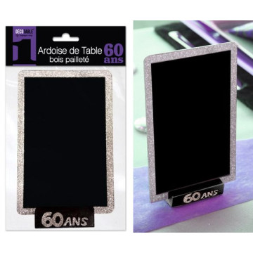 Ardoise de table 60 ans bois pailleté