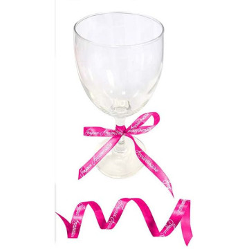Ruban satin Joyeux Anniversaire fuschia 4 m
