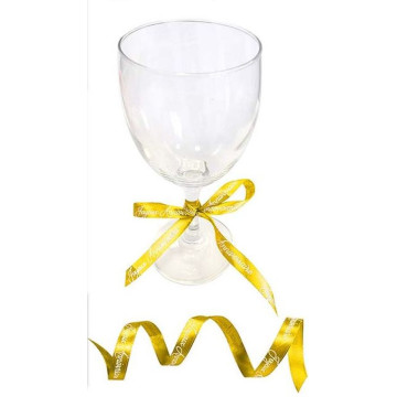 Ruban satin Joyeux Anniversaire jaune soleil 4 m