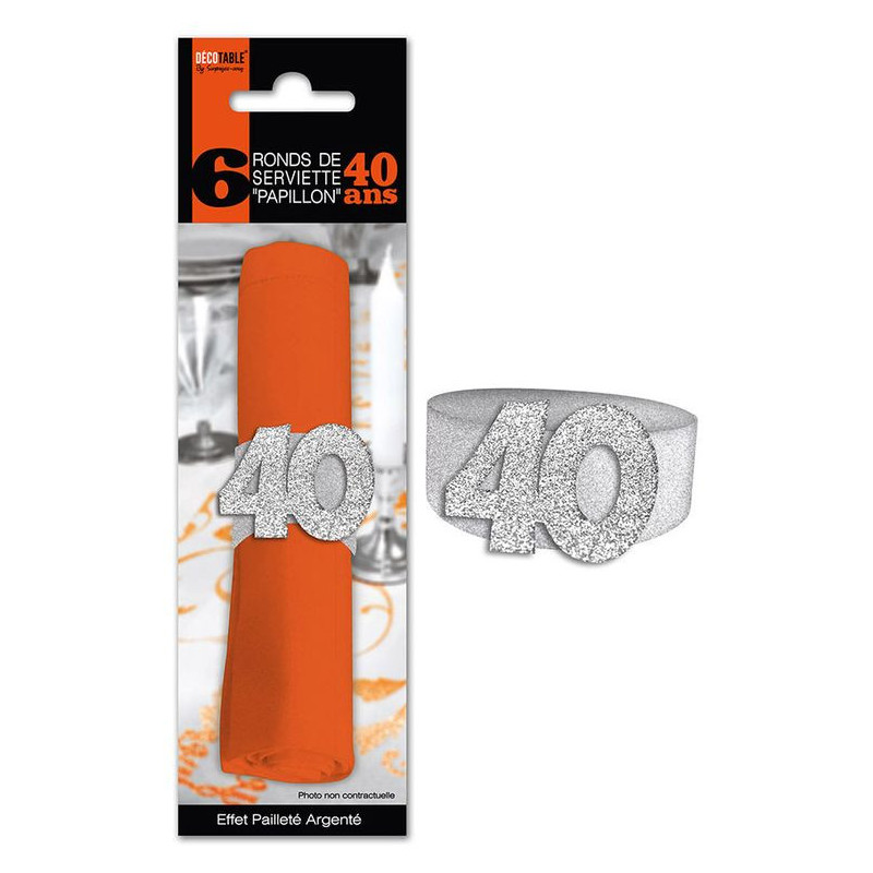 Lot De 6 Ronds De Serviette Argentés CENPEK | Décoration De Table Pour Fête, Noël, Anniversaire
