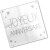 Lot de 24 serviettes jetables Joyeux Anniversaire blanc albâtre 3 plis