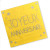 Lot de 24 serviettes jetables Joyeux Anniversaire jaune soleil 3 plis