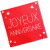 Lot de 24 serviettes jetables Joyeux Anniversaire rouge passion 3 plis