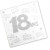 Lot de 24 serviettes jetables 18 ans 3 plis Lot de 24 serviettes jetables 18 ans 3 plis