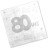 Lot de 24 serviettes jetables 80 ans 3 plis Lot de 24 serviettes jetables 80 ans 3 plis