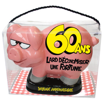 Tirelire Cochon 60 ans