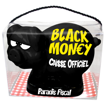 Tirelire Cochon Black Money