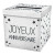 Urne Joyeux Anniversaire blanc albâtre pailleté Urne Joyeux Anniversaire blanc albâtre pailleté