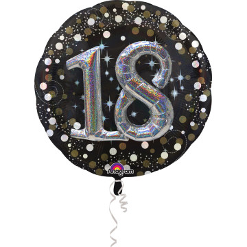 Ballon Sparkling Celebration Birthday 18 ans