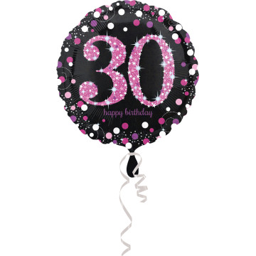 Ballon Sparkling Celebration rose Birthday 30 ans
