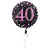 Ballon Sparkling Celebration rose Birthday 40 ans