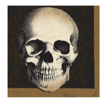 Lot de 20 serviettes jetables Vaudou Witch Doctor Halloween 33 x 33 cm