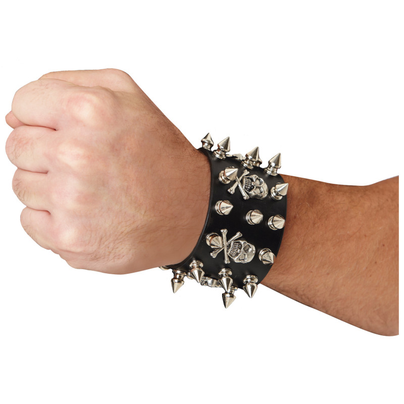 Bracelet Têtes De Mort Multicolore - Neuf Sans Emballage - Style Punk/rock - Marque Générique