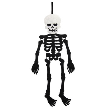 Squelette à suspendre Halloween 12,5 x 42 cm