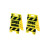 Lot de 2 Panneaux jaunes danger-zombie crossing Halloween PM