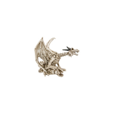 Squelette dragon en résine Halloween 21,8 x 12,8 x 18,2 cm
