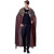 Cape de chevalier marron avec fourrure luxe Halloween 155 cm