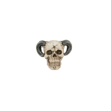 Crâne avec cornes en résine Halloween 7 x 5 x 4 cm
