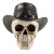 Crâne en résine chapeau de cowboy Halloween Crâne en résine chapeau de cowboy Halloween