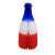 Bouteille en papier alvéolé bleu blanc rouge 30 cm Bouteille en papier alvéolé bleu blanc rouge 30 cm
