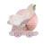 Landau bébé fille en papier alvéolé rose Landau bébé fille en papier alvéolé rose