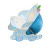 Landau bébé garçon en papier alvéolé bleu Landau bébé garçon en papier alvéolé bleu