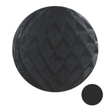 Boule alvéolée ballon noir 20 cm