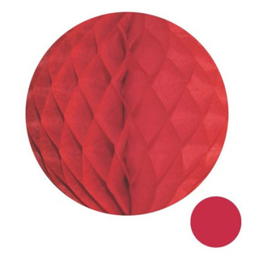 Boule alvéolée ballon rouge 25 cm