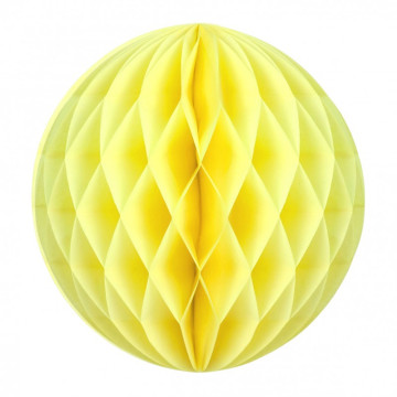 Boule alvéolée ballon jaune 30 cm
