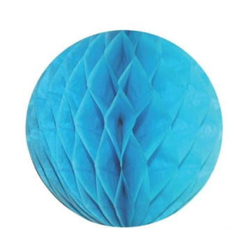 Boule alvéolée ballon bleu ciel 30 cm