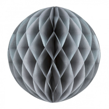 Boule alvéolée ballon gris 30 cm